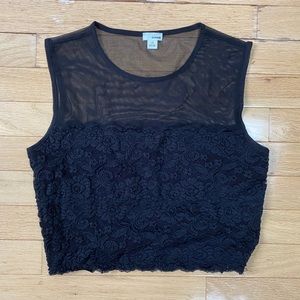Sheer lace top